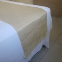 Ver imagem 3 de Peseira Xale p/ Cama Casal Decorativa 2,10x0,45 Berlim Bege