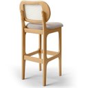 Ver imagem 4 de Banqueta Alta para Cozinha Bancada Sala Tela Betta Fixa L02 Bouclê Creme - Lyam