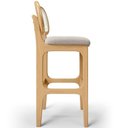 Ver imagem 2 de Banqueta Alta para Cozinha Bancada Sala Tela Betta Fixa L02 Bouclê Creme - Lyam