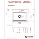 Ver mais imagens de Kit Cuba Q395 com Torneira Luxo 1195 Metal e Válvula Click 1 Pol. e Sifão Pvc e Flexível Compace