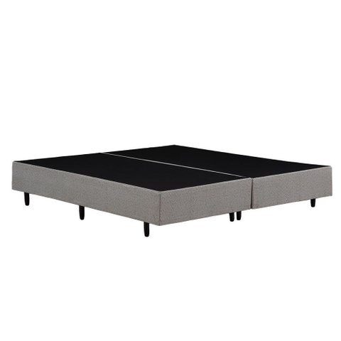 Base Box King Size Bipartido 193x203cm Estrutura Madeira Eucalipto Reforçada Suporte 150kg/m²