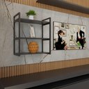 Ver imagem 1 de Nicho estilo industrial prateleira sala prateleira de parede suporte para prateleira industrial