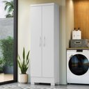 Ver imagem 1 de Armário de Lavanderia Multiuso com 2 Portas 60,4cm Multimóveis CR30065 Branco