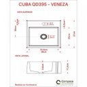 Ver mais imagens de Kit Cuba Q395 com Torneira Luxo 1195 Metal e Válvula Click 1 Pol. e Sifão Cromado e Flexível Compace