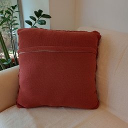 Capa de Almofada Artesanal Cordão Bordo Terracota 45x45 - 5