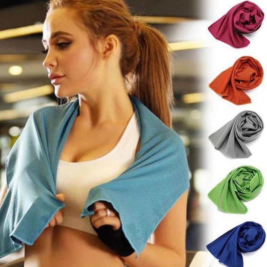 Toalha de Treino Inteligente Refrescante Gela Esportiva Crossfit Academia Pilates Mb Fit Cor:Vermelh - 6