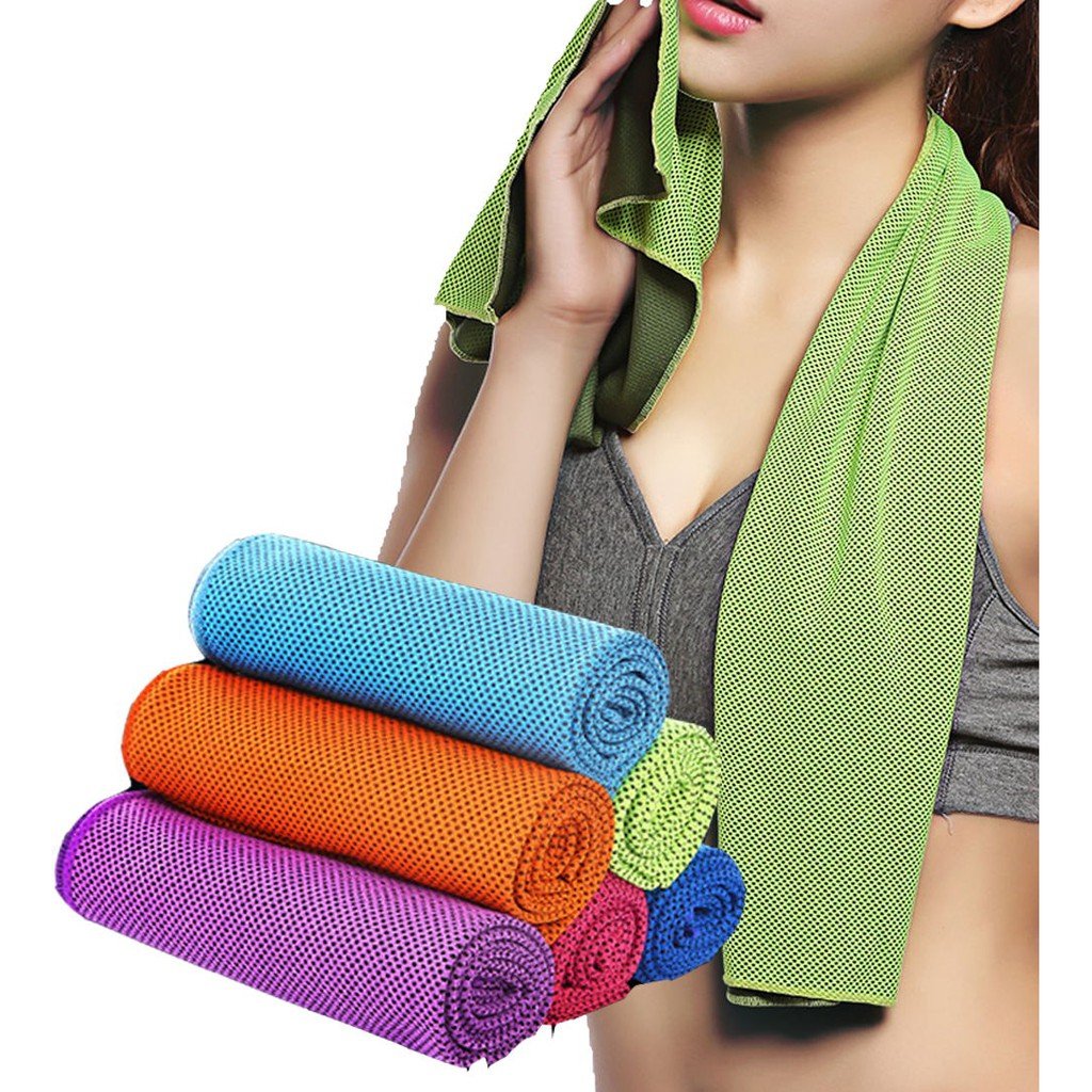 Toalha de Treino Inteligente Refrescante Gela Esportiva Crossfit Academia Pilates Mb Fit Cor:Vermelh - 2