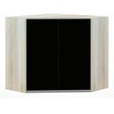 Ver imagem 1 de Armário De Canto Diagonal 2 Portas Lis Legno Crema C/Preto