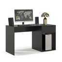Ver imagem 4 de Escrivaninha Th Shop Moderno 1 Gaveta MDF MDP Preto EJ Móveis