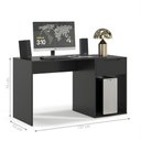 Ver imagem 2 de Escrivaninha Th Shop Moderno 1 Gaveta MDF MDP Preto EJ Móveis