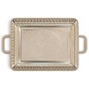 Ver imagem 5 de Bandeja Retangular Prata com Alças Decorativas 54x34cm
