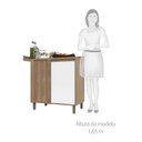 Ver imagem 3 de Balcão de Cozinha com Tampo Canto Reto 95 Cm 1 Porta de Abrir 1 Prateleira Mel Luciane Móveis