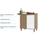 Ver imagem 5 de Balcão de Cozinha com Tampo Canto Reto 95 Cm 1 Porta de Abrir 1 Prateleira Mel Luciane Móveis