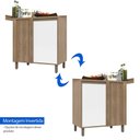 Ver imagem 6 de Balcão de Cozinha com Tampo Canto Reto 95 Cm 1 Porta de Abrir 1 Prateleira Mel Luciane Móveis