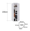 Ver imagem 3 de Closet Modulado Sem Portas Canto 45 MDF Lotus Belmax:Branco