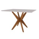 Ver imagem 4 de Conjunto Sala de Jantar com Tampo de Vidro Dona 4 Cadeiras Gaia Courino Marrom/Mel/Off White/Caramelo
