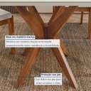 Ver imagem 6 de Conjunto Sala de Jantar com Tampo de Vidro Dona 4 Cadeiras Gaia Courino Marrom/Mel/Off White/Caramelo