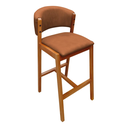 Ver imagem 7 de Kit 02 Banquetas Alta com Encosto Madeira Charmy Courissimo:Courissimo/Caramelo