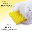 Ver imagem 3 de Kit 2 Travesseiros Alto de Fibra Siliconada + Placa de Espuma Soft Massageador - BF Colchões