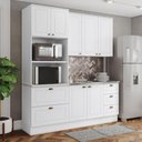 Ver imagem 1 de Cozinha Compacta Casa 812 7 Portas 6 Prateleiras MDF 191,5cm Branco