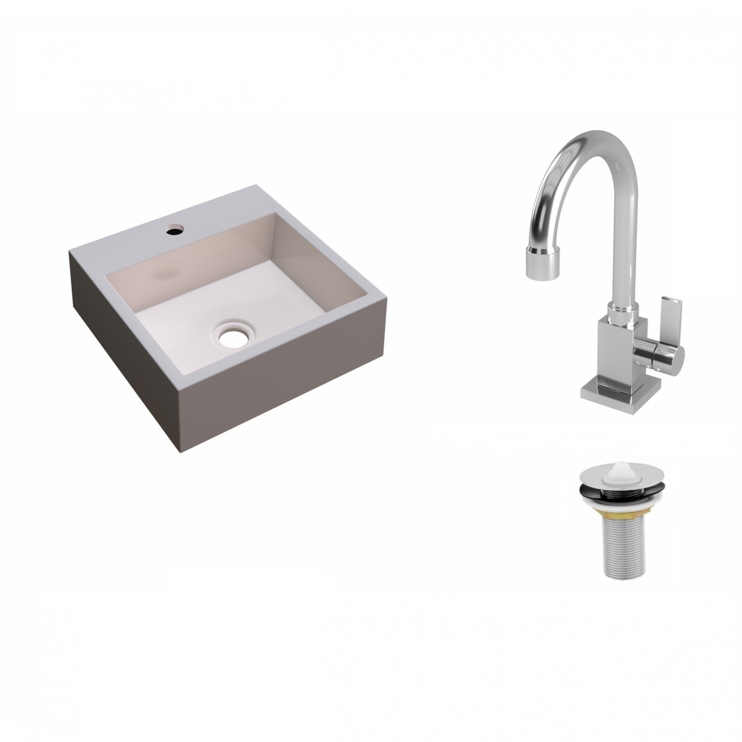 Kit Cuba Q395 com Torneira Luxo 1195 e Válvula 1 Pol. Compace - 2