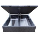 Ver imagem 4 de Base Cama Box Baú Queen Size Suede Bordado Cinza SkyBox