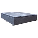 Ver imagem 2 de Base Cama Box Baú Queen Size Suede Bordado Cinza SkyBox