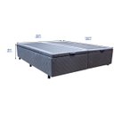 Ver imagem 6 de Base Cama Box Baú Queen Size Suede Bordado Cinza SkyBox