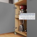 Ver imagem 5 de Armário de Cozinha 5 Portas 2 Gavetas 160cm 100% MDF Nobreza Marrom/Carvalho/Titânio
