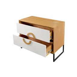 Buffet Loft - Madeira Maciça com 2 Gavetas em Mdf Frisado - Távoli Decor - 4