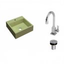 Ver imagem 2 de Kit Cuba Q395 com Torneira Luxo 1195 e Válvula Click 1 Polegada B Compace