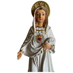 Imagem Imaculado Coração De Maria Santa Em Resina 20,5 Cm - 3