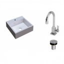 Ver imagem 2 de Kit Cuba Q395 com Torneira Luxo 1195 e Válvula Click 1 Polegada B Compace