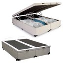 Ver imagem 1 de Cama Box Baú Casal Bipartido Sintético Sereneprime Branco 138x188x44