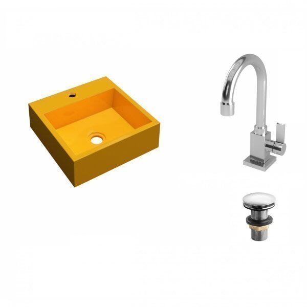 Kit Cuba Q395 com Torneira Luxo 1195 e Válvula Click 1 Polegada e Meia Compace - 2