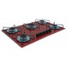 Cooktop 5 Bocas Ultra Chama - Vermelho - 1