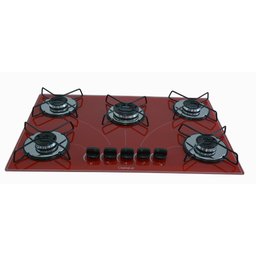 Cooktop 5 Bocas Ultra Chama - Vermelho - 2 Cooktop 5 Bocas Ultra Chama - Vermelho - 2