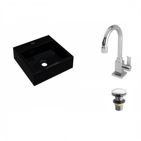 Kit Cuba Q395 com Torneira Luxo 1195 e Válvula Click 1 Polegada e Meia Compace - 2