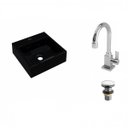 Ver imagem 2 de Kit Cuba Q395 com Torneira Luxo 1195 e Válvula Click 1 Polegada e Meia Compace