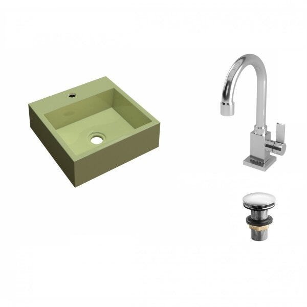 Kit Cuba Q395 com Torneira Luxo 1195 e Válvula Click 1 Polegada e Meia Compace - 2