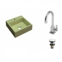 Ver imagem 2 de Kit Cuba Q395 com Torneira Luxo 1195 e Válvula Click 1 Polegada e Meia Compace