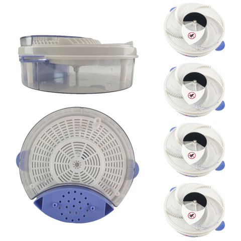 Captura Moscas Kit 4 Uni Pega Prende Inseto Varejeira Mosquito Pernilongos USB Gaiola Portatil Reuti