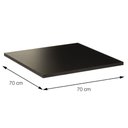 Ver imagem 7 de Mesa Bistro Luisiana com Tampo Quadrado Preto de 70cm Base Ferro Preta - 60584