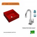 Ver imagem 3 de Kit Cuba Q395 com Torneira Luxo 1195 Metal 1/4 Volta Compace