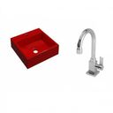 Ver imagem 2 de Kit Cuba Q395 com Torneira Luxo 1195 Metal 1/4 Volta Compace