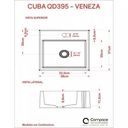 Ver imagem 5 de Kit Cuba Q395 com Torneira Luxo 1195 Metal 1/4 Volta Compace