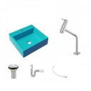 Ver imagem 2 de Kit Cuba Q395 Torneira Pratika 1060 Metal Válvula 1 Polegada Sifão Pvc Flexível Compace