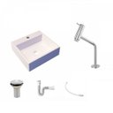 Ver imagem 2 de Kit Cuba Q395 Torneira Pratika 1060 Metal Válvula 1 Polegada Sifão Pvc Flexível Compace