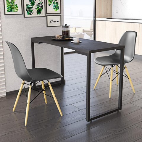 Conjunto Mesa De Cozinha 120cm e 2 Cadeiras