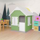 Ver imagem 2 de Casinha de Brinquedo com Floreiros Mdf Verde/branco L12 - Gran Belo